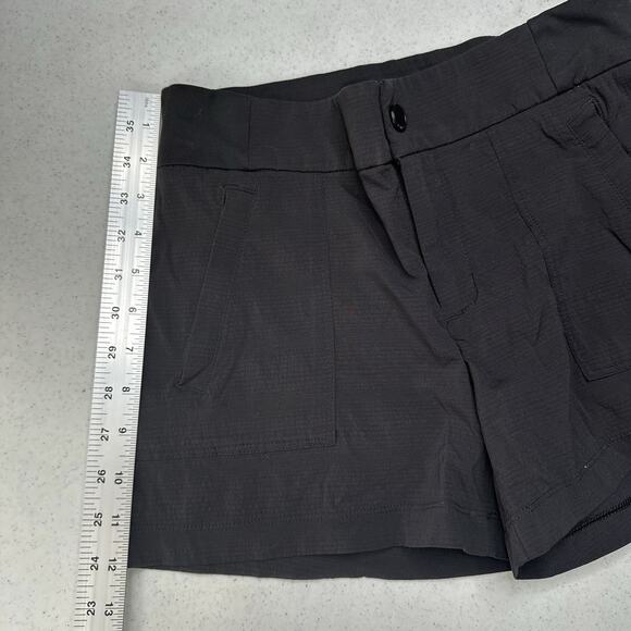 Athleta Shorts Womens 2 Trekkie Short Black Ripstop Trail Hiking Nylon Gorpcore - Picture 7 of 10